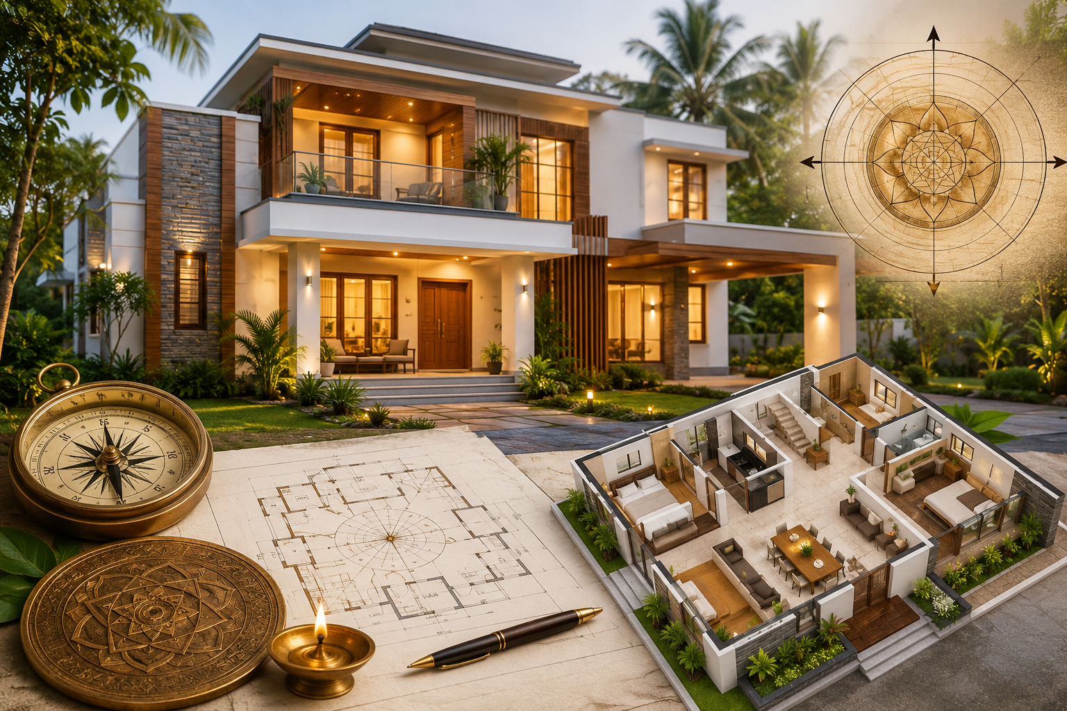 Modern luxury home with Vastu design