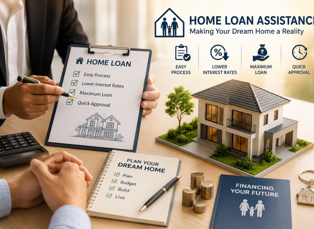 Real estate loan consultation desk scene